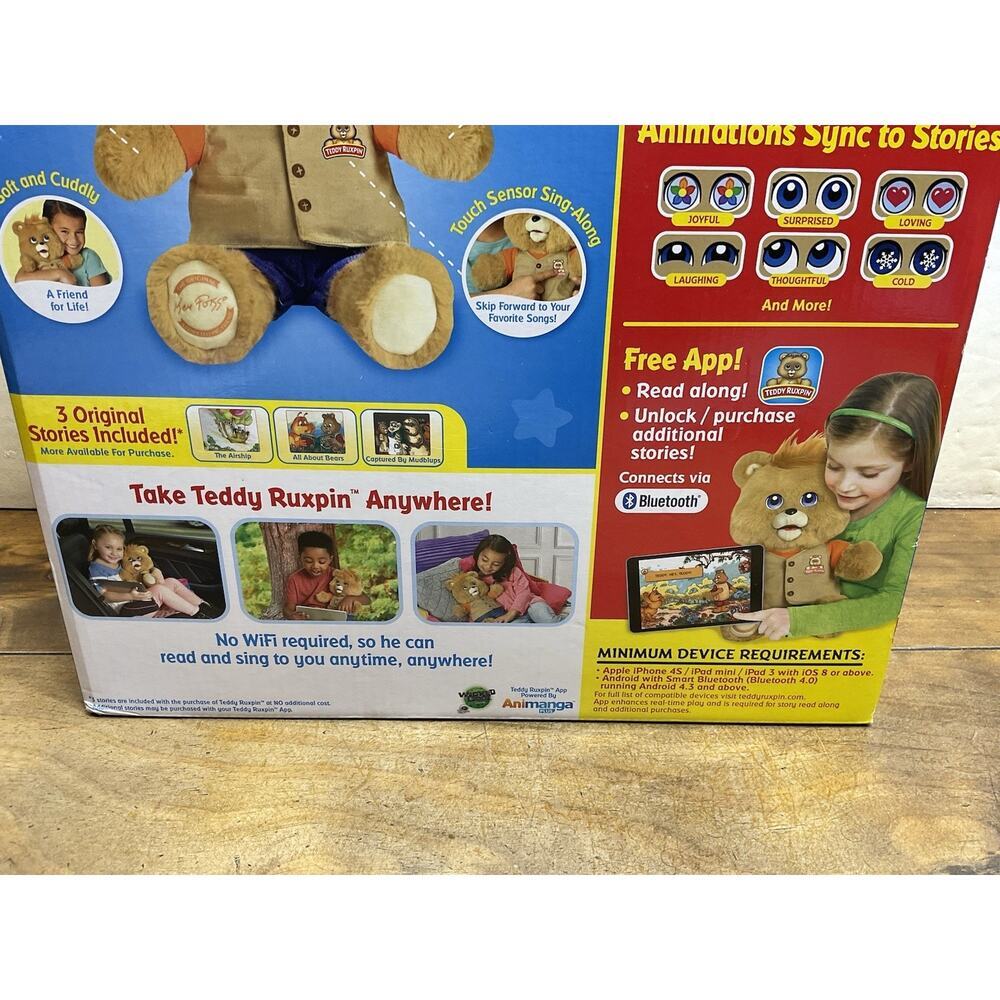 Teddy Ruxpin Talking Animatronic Bear 2017 LCD Eyes Bluetooth - Picture 7 of 12